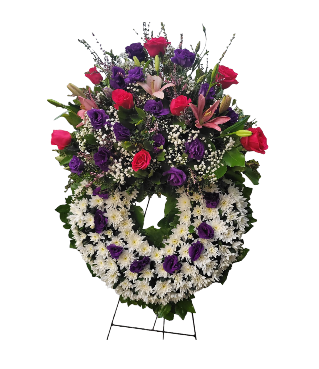 Corona Floral con Color (Condolencia)