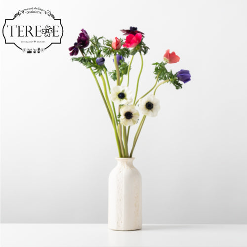 Florero Cerámica Anémonas